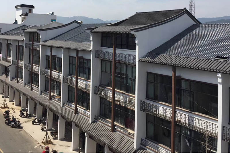 Město Shaoxing Shengzhou District Pu Kou Městský projekt renovace střechy